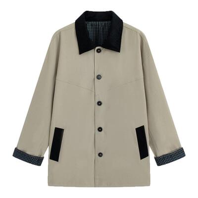 流石男装英伦高级感经典撞色夹克