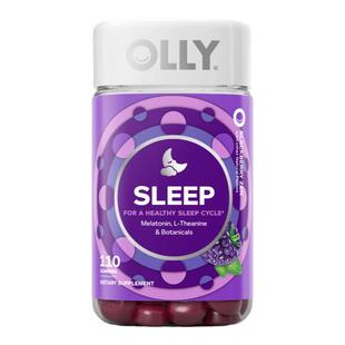 OLLY褪黑素软糖安瓶睡眠退黑素睡眠片美国进口舒压入眠片茶氨酸