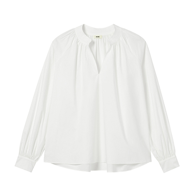 440ME优雅V领套头长袖衬衫上衣