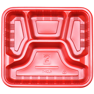 一次性餐盒饭餐合3格快餐盒便当饭盒三4四格外卖打包盒长方形塑料