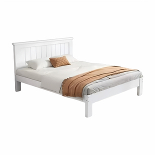 实木床儿童单人床1米2储物家用现代简约1米5双人床经济型出租房床