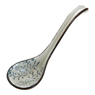 汤勺陶瓷家用大勺子大汤瓷勺木勺子汤匙大号长柄粥勺稀饭勺陶瓷勺