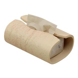 市面同款洞石纹艺术纸巾盒客厅桌面茶几高档中古创意侘寂风抽纸盒