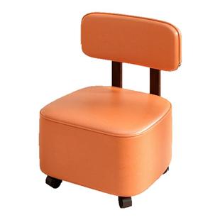 万向轮小椅子家用换鞋凳门口穿鞋溜溜椅移动凳子客厅板凳滑轮矮凳