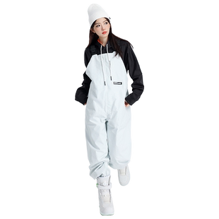 COSONE单板滑雪裤新款加棉滑雪背带裤滑雪裤女男款保暖宽松连体裤