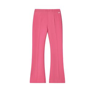 FILA Emerald斐乐女士针织长裤2024春新款时尚休闲简约修身阔腿裤