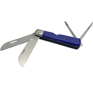 威达四用电工刀弯刃直刃电工刀剥电线电缆刀多功能折叠电工刀剥线