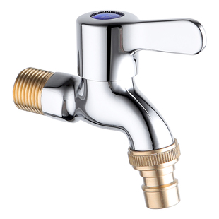 全铜体洗衣机水龙头单冷4分家用拖把池快开加长水嘴浇花洗车奶嘴