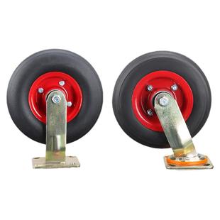 8寸10寸橡胶实心万向轮实心轮平板车轮推车轮拖车轮重型万向脚轮