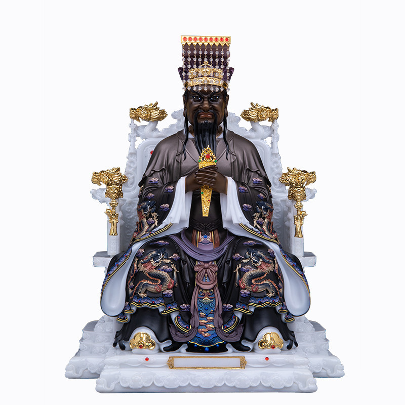 酆都大帝神像汉白玉北阴大帝像丰都大帝像北太帝君家用供奉摆件