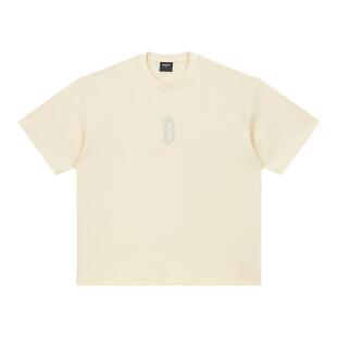 BONELESS基础字母LOGO发泡印花短袖美式高街T恤夏季情侣休闲体恤