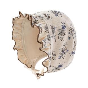 【清仓】babylove女宝宝防风帽棉莫法式帽子复古公主帽外出护耳帽