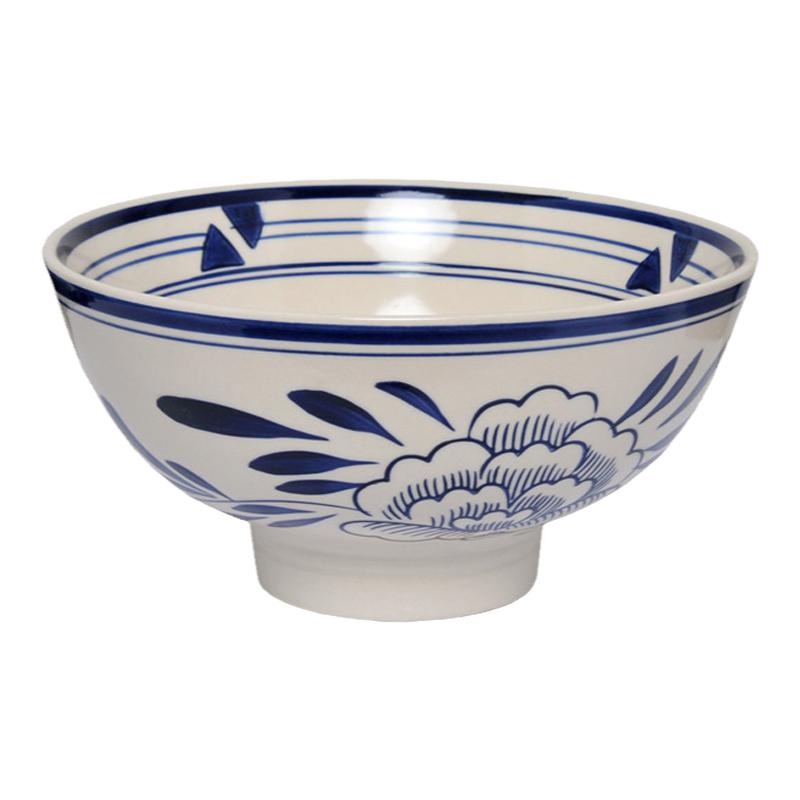 复古加厚陶瓷莲花陕西油泼面碗