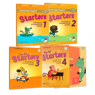 剑桥少儿英语YLE考试 一级官方测试真题集cambridge english Starters Movers Flyers 1/2/3/4全套试题 剑桥官方认证备考测验卷