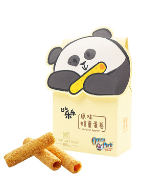 明玥皇廷熊猫乐乐小纸盒原味蛋卷