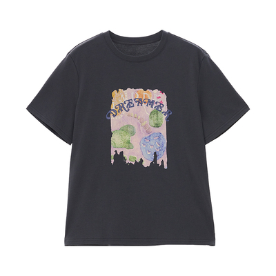 iammix27春夏印花圆领短袖T恤