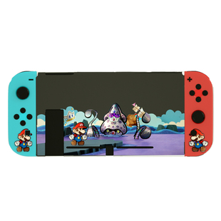 任天堂switcholed保护壳马里奥透明switch oled手柄硅胶套分体式超薄可插底座ns配件水晶硬壳日系游戏机软壳