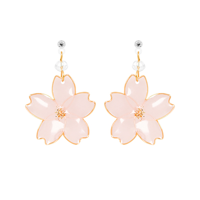 OSEWAYA少女心樱花无耳洞耳环