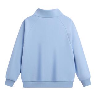 安踏儿童卫衣女童套头衫2026年舒适保暖中大童加绒拉链卫衣