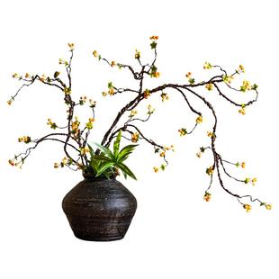 现代简约海棠仿真花绿植花果植物客厅电视柜插花干花家居装饰摆件