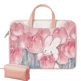 SUYA苏雅可爱笔记本电脑包女款适用联想小新air14手提包苹果macbookpro13.3高颜值华为156英寸防震惠普戴尔16