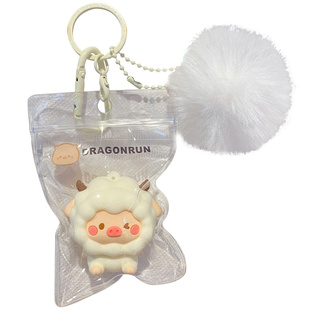 2025新款小猪萌萌植绒挂件汽车钥匙扣书包挂件毛绒包挂饰