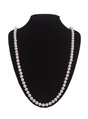 配旗袍珍珠项链中长款毛衣链子