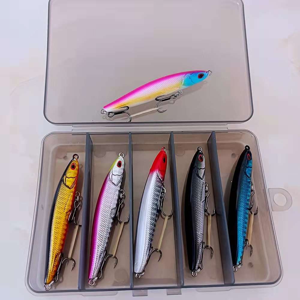 路亚饵远投沉水铅笔淡海水翘嘴鳡鱼鲈鱼通杀神饵套装配加强钩假饵