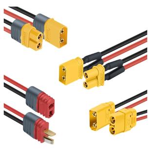 汇君XT60H90H90S 30U T型AM1015E公母锂电连接器镀金电调带线插头