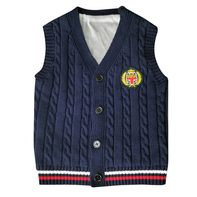 开衫针织儿童马甲背心加绒