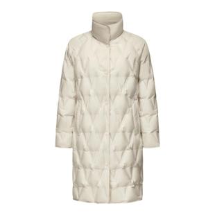 波司登2023女士鹅绒轻薄立领羽绒服宽松廓形中长款外套B30134162