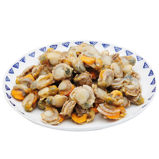 扇贝肉新鲜冷冻青岛海鲜鲜活速冻带黄带膏栉孔扇贝贝类无冰批发大