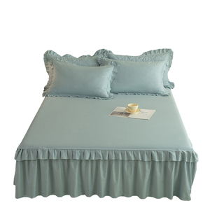 公主风全棉床裙单件纯棉2025新款遮丑下摆床罩单带裙边床垫套夏季