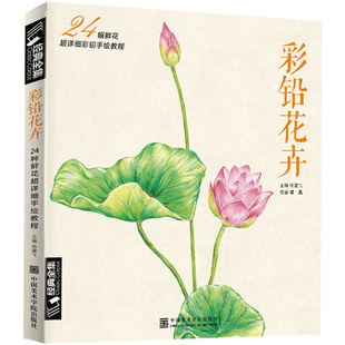 彩铅花卉 手绘入门基础教程书籍 彩色铅笔画初学者绘画技法临摹成人儿童画插画美术画画教材 经典全集杨建飞主编
