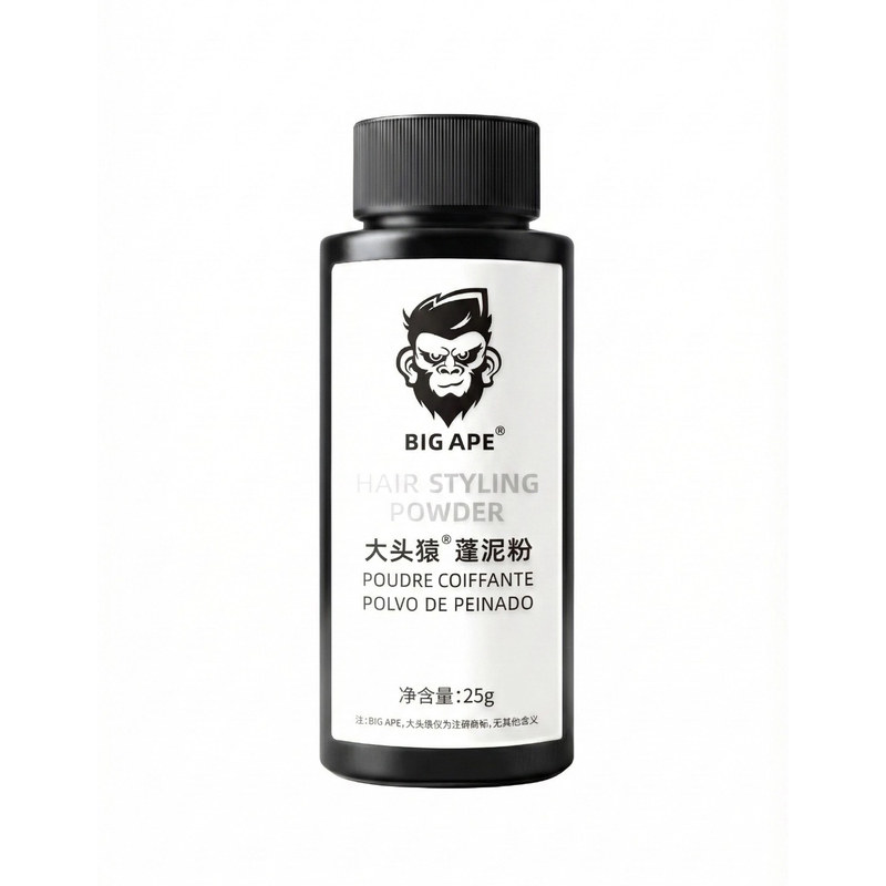 大头猿蓬松粉哑色头发蓬松高颅顶