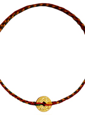 【杭州灵隐官方】铜钱币红绳手链