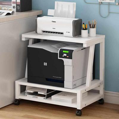 落地可移动桌下带轱辘打印机置物架多层家用多功能收纳整理架子