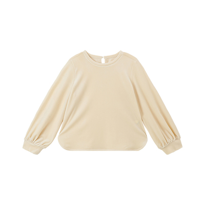 布丁哈鲁冬装女童童装上衣2026秋冬季新款儿童阳光绒长袖T恤