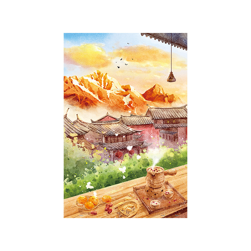 3D-JP成人平面塑料拼图治愈风景画客厅装饰diy手工礼物日照金山