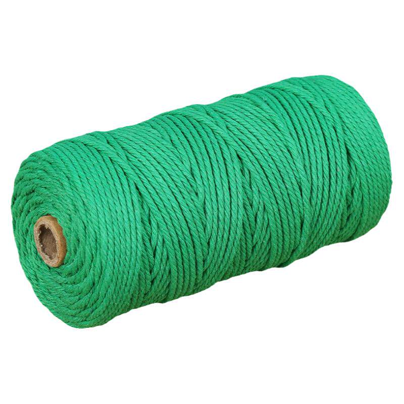 3mm10米/50米/100米彩色棉绳diy手工编织粗细柔软棉线绳挂毯绳