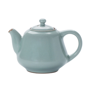 问鼎汝窑瓜蔓壶茶壶单壶家用景德镇青瓷手工汝瓷茶具瓷器开片可养