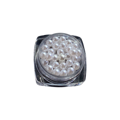 高亮珍珠美甲饰品立体纯白色