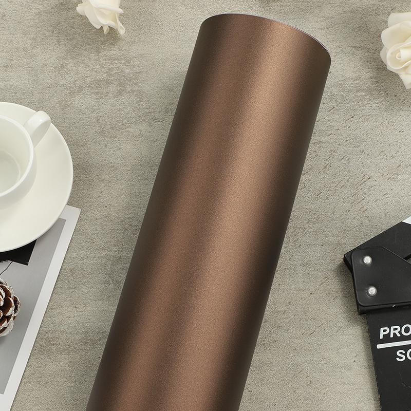 古铜色贴纸自粘细磨砂哑光家具冰箱仿金属不锈钢装饰即时贴贴膜