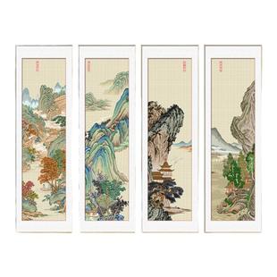 ks十字绣2025年新款线绣棉线客厅办公室山水挂画自己绣枫溪垂钓