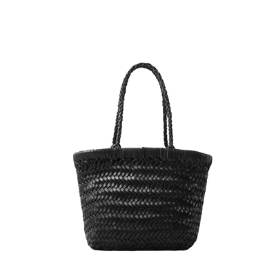 春季法式手工编织菜篮托特女包