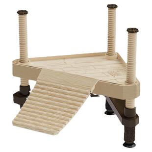 BG养乌龟专用晒台爬台浮岛深水高水位乌龟晒背休息平台爬梯躲避屋