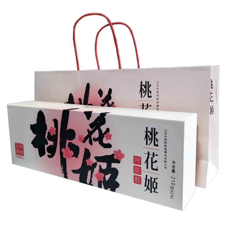 新货东阿阿胶桃花姬阿胶糕210g克正品礼盒包邮42片*5g有防伪
