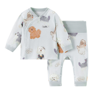 欢喜小熊男宝宝内衣套装女宝分体秋衣秋裤婴儿春秋季儿童纯棉衣服