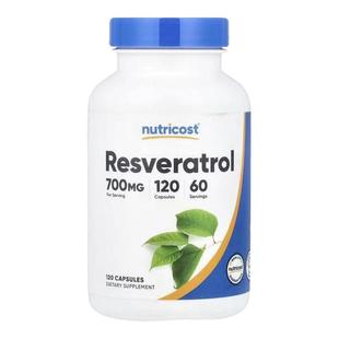 Nutricost白藜芦醇胶囊维护肌肤健康支持大脑活力心脏健康