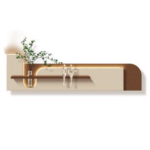 奶油风客厅装饰画diy水养绿植花瓶沙发背景墙挂画砂岩卧室壁灯画